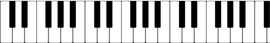 Learning music theory and the major scale on the piano keyboard.